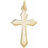 14K Yellow Cross Pendant